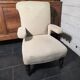 Napoleon III crapaud armchair with a reclined backrest