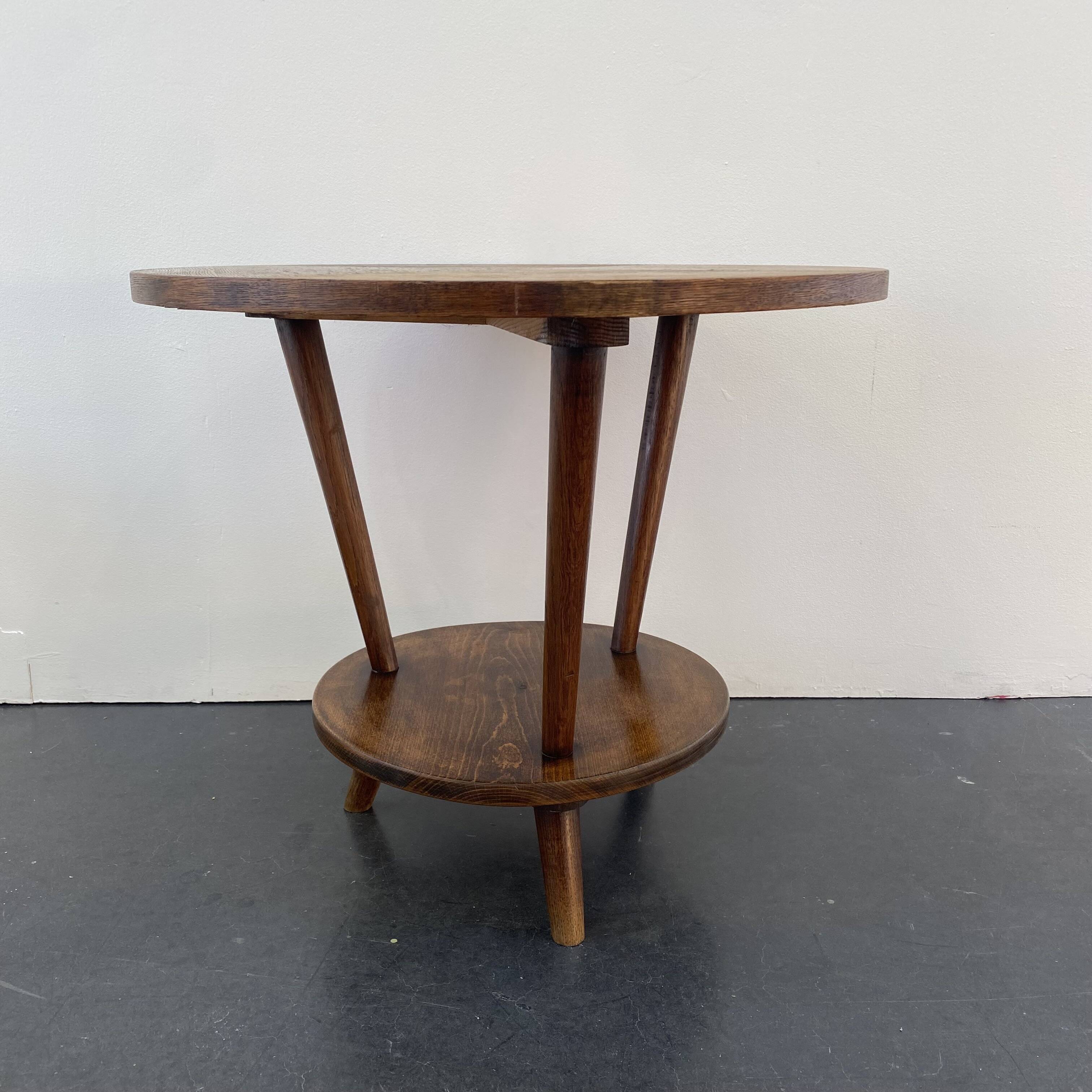 Art deco tripod pedestal table