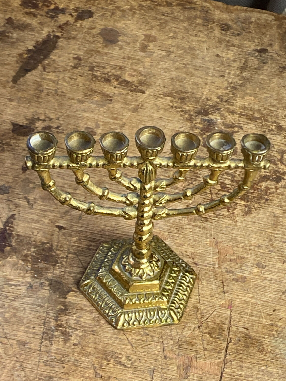 Candle holder, seven-branched menorah, Wainberg