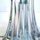 Art deco crystal star lamp base