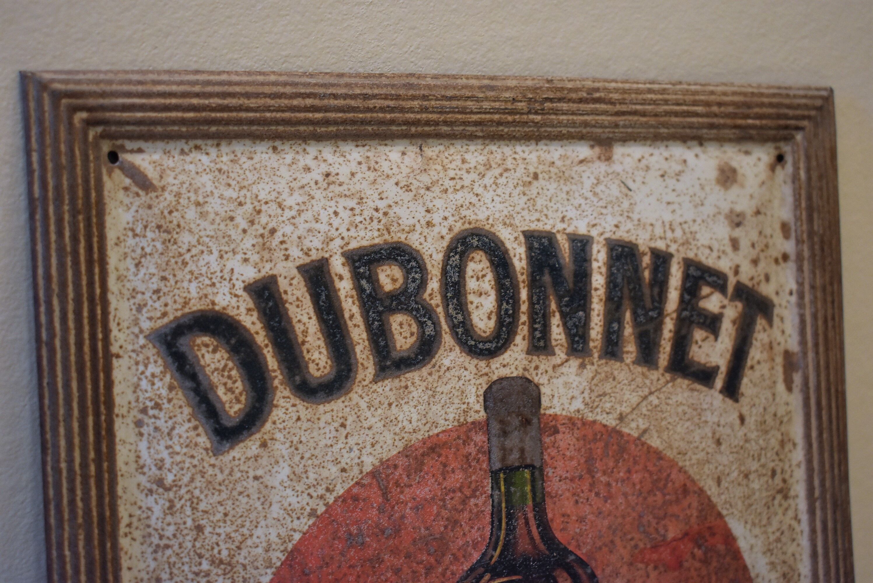 Dubonnet plate old metal