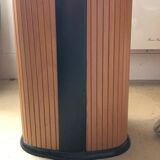 Wooden trash can