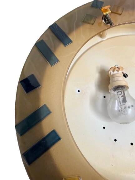 Wall/ceiling light in colored glass