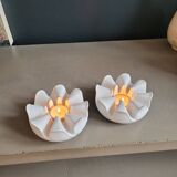 Pair of Bavarian porcelain candlesticks, Seltmann Weiden