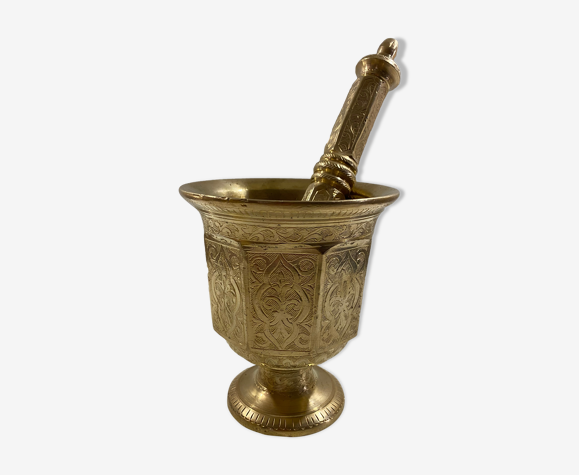 Old bronze mortar