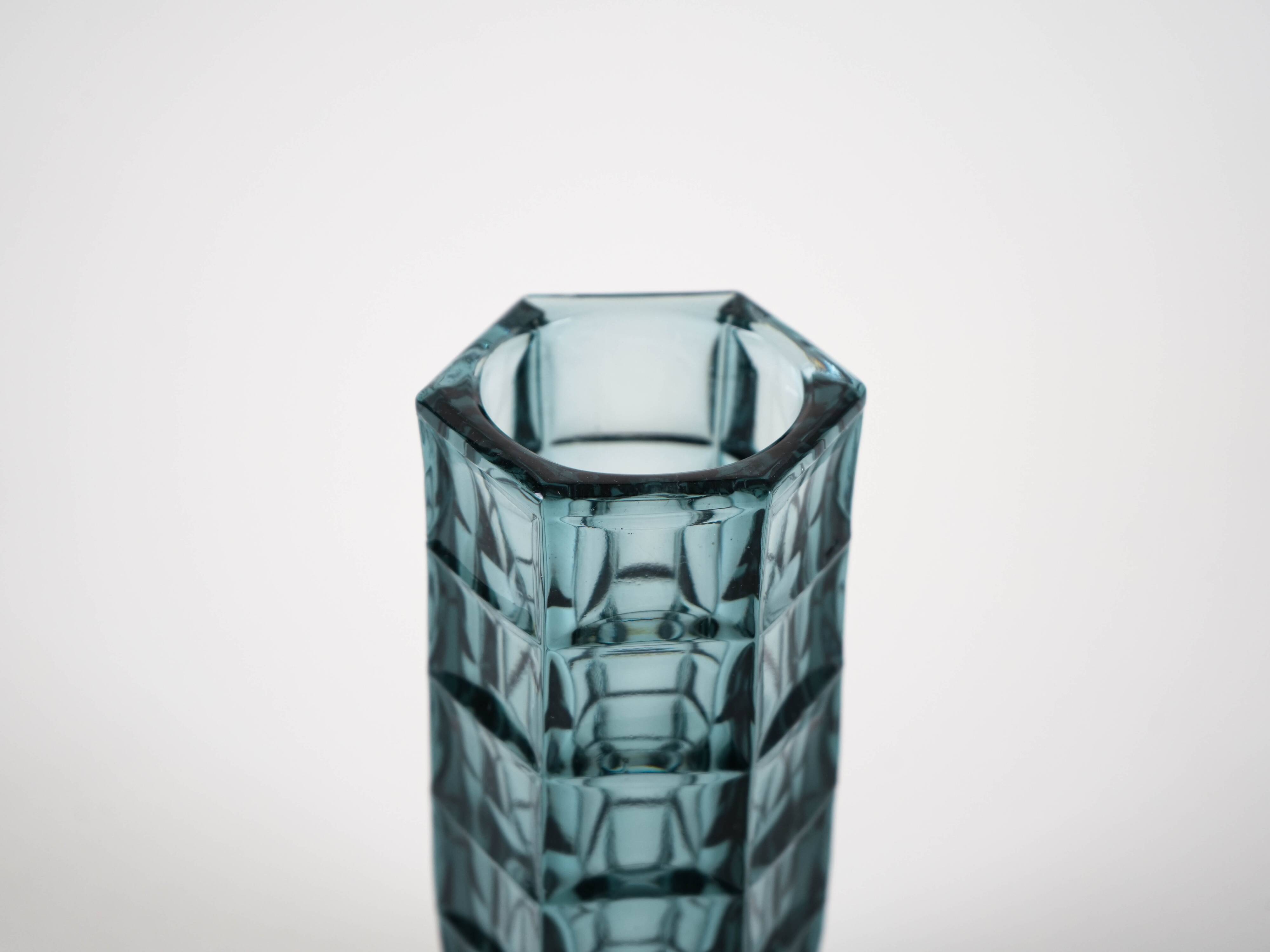 Glass vase, Polish design, 1971, designer: Bogdan Kupczyk