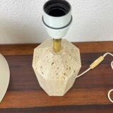 Lampe en travertin, années 80