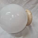 Art deco opaline globe ceiling light