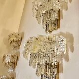 Kinkeldey crystal 4-tier wall lights! 1970s