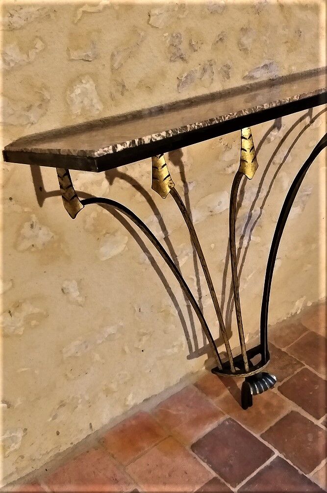Forged iron console