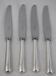 Christofle America, Art Deco, 4 silver-plated table knives, excellent condition.