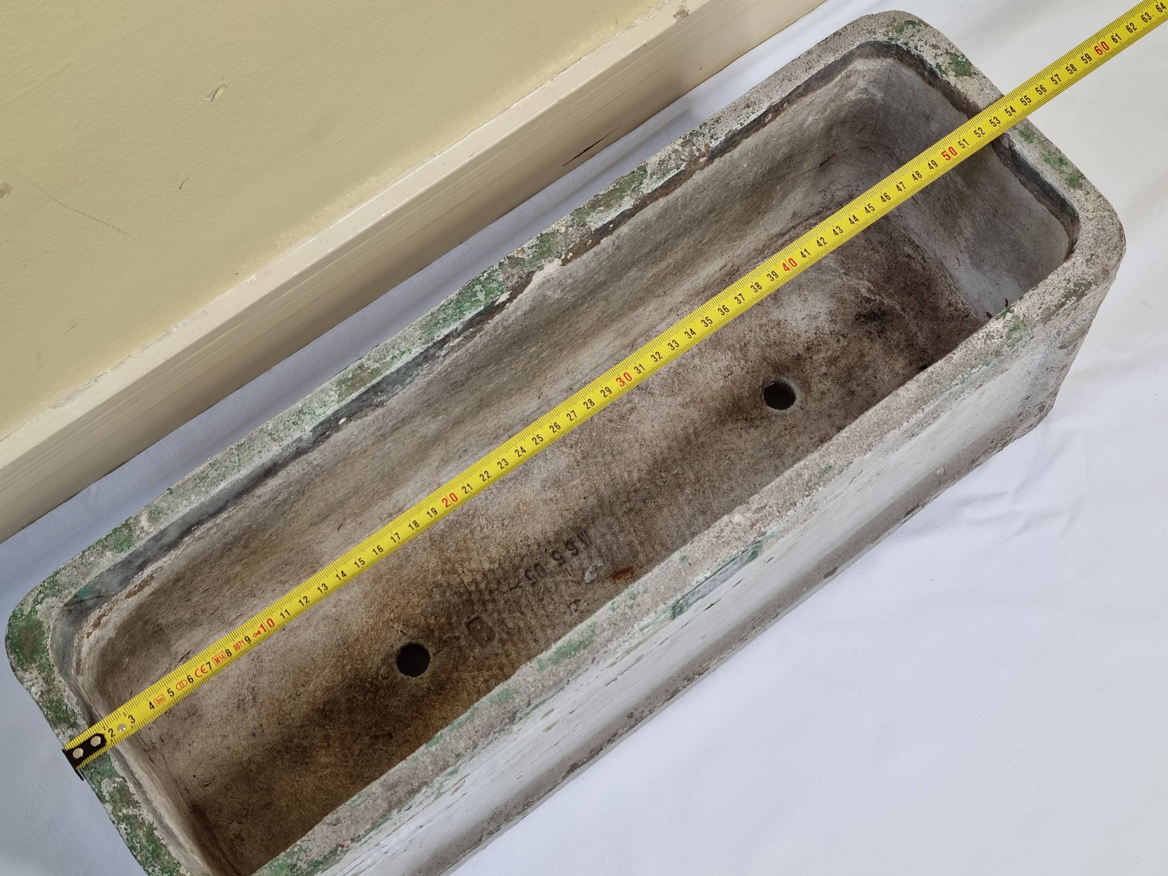 Vintage concrete planters "Chanal Paris", 55 cm