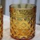 Set of 6 vintage Pernod amber glass glasses – H9 cm Ø7 cm – Bi collection