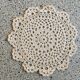 Small vintage round placemat Ø14