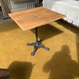 Table bistrot bois brut