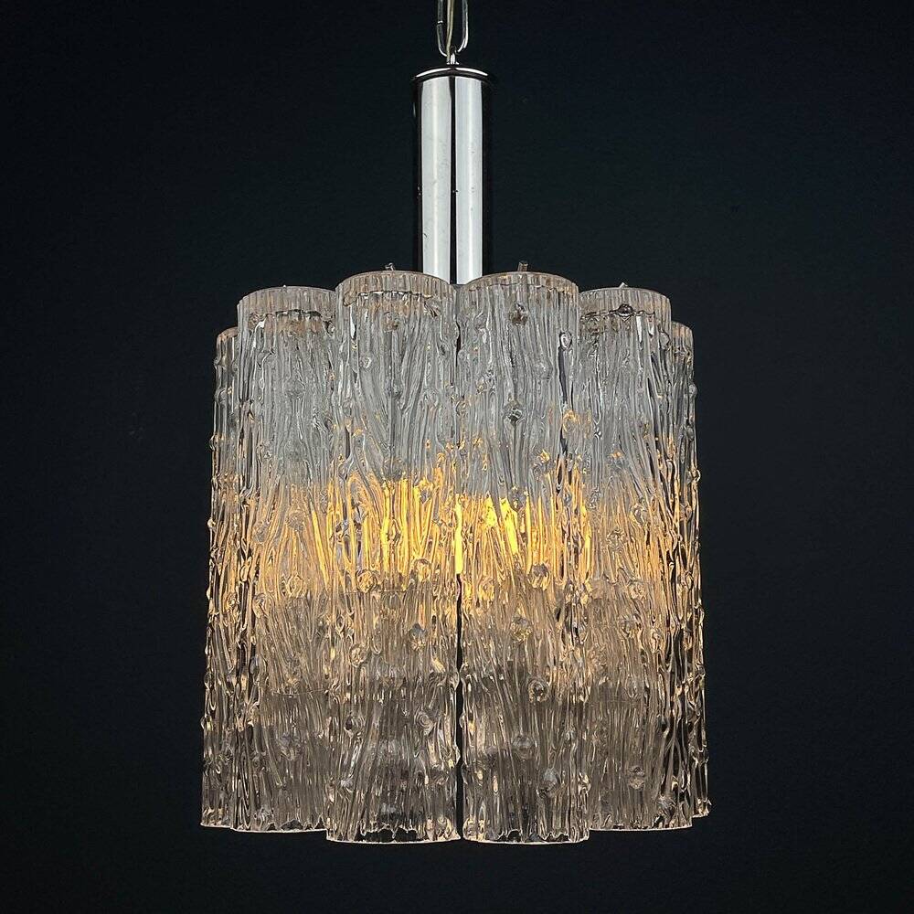 Mid-century Murano glass chandelier Tronchi by Toni Zuccheri for Venini, Italy, 1970s.