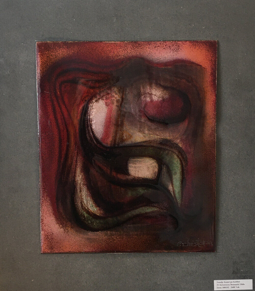 Enamel on copper 1960s Denmark