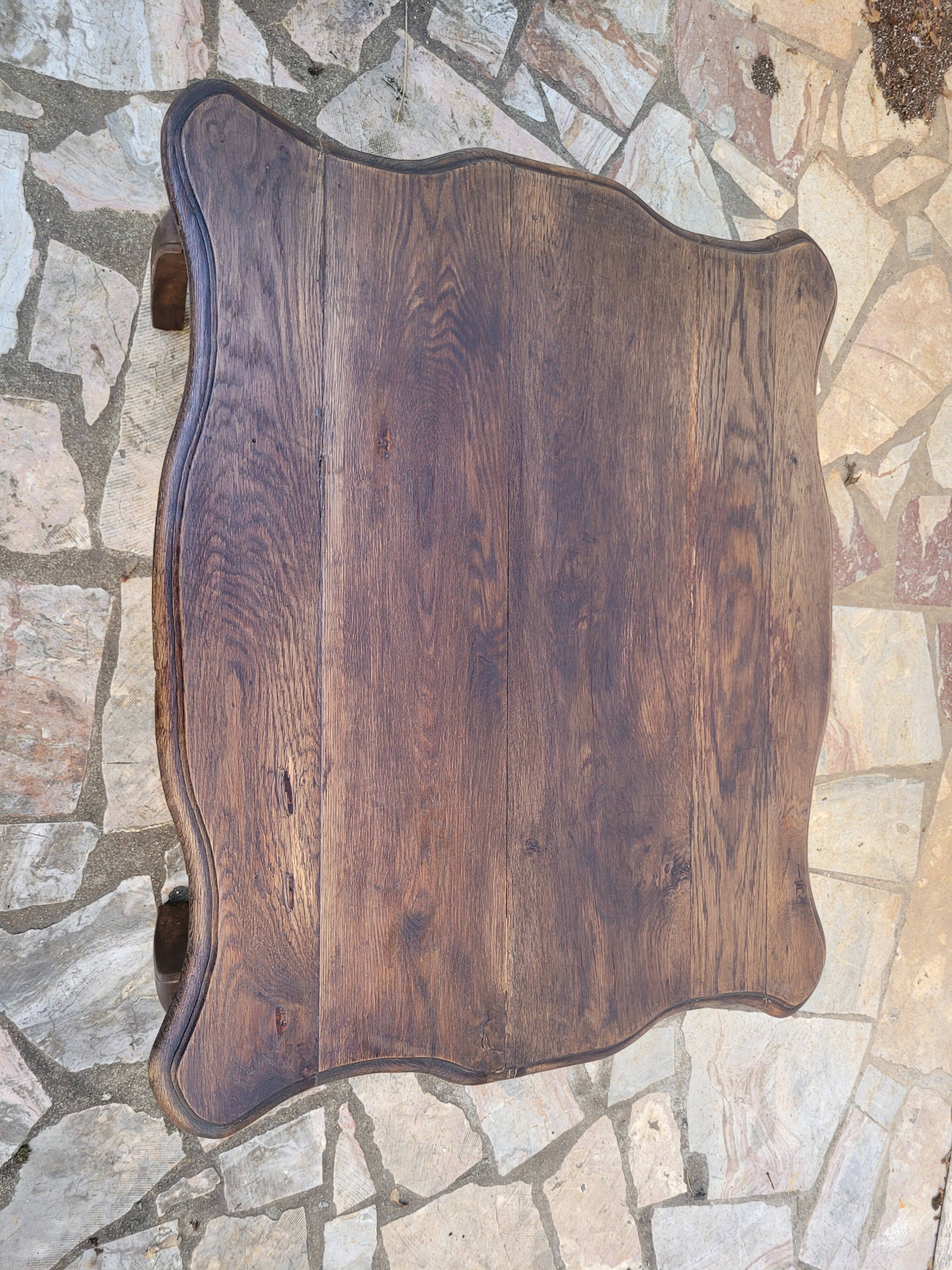 Antique solid wood coffee table