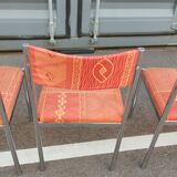 Set of 4 vintage chrome antique chairs