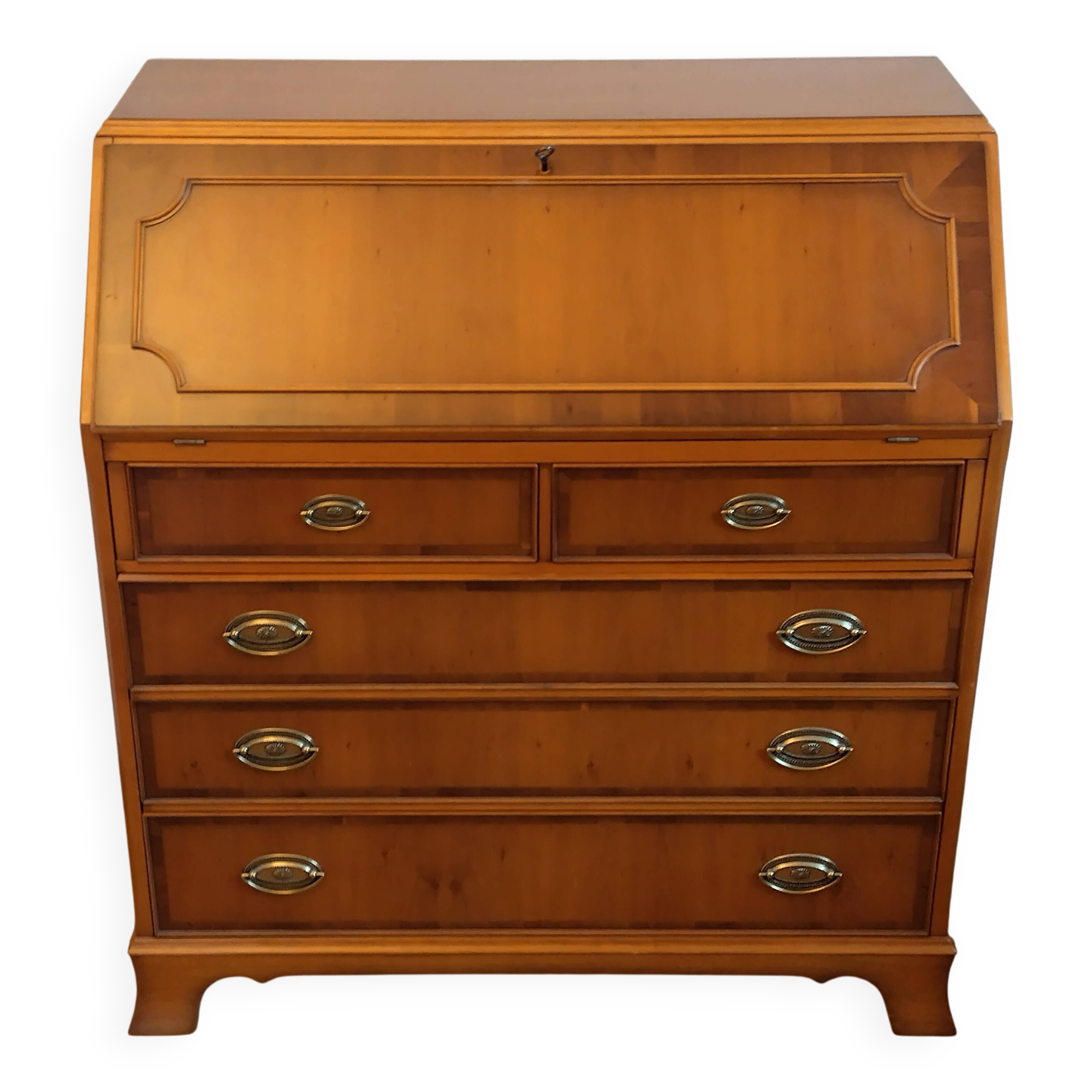 Secrétaire en cerisier avec marqueterie par Heldense Exclusive