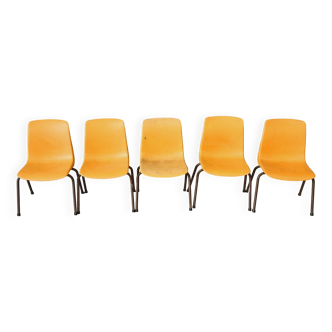 Vintage children's chair set France Grosfillex