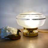 Table lamp globe vintag eblanc and gold
