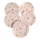5 Antique Original Meissen Dessert Salad Breakfast Plate Scattered Flowers