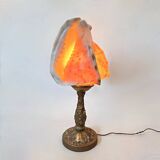 Cassis Cornuta shell lamp on a bronze base - Shell nightlight