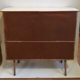 Sideboard of rattan and wood