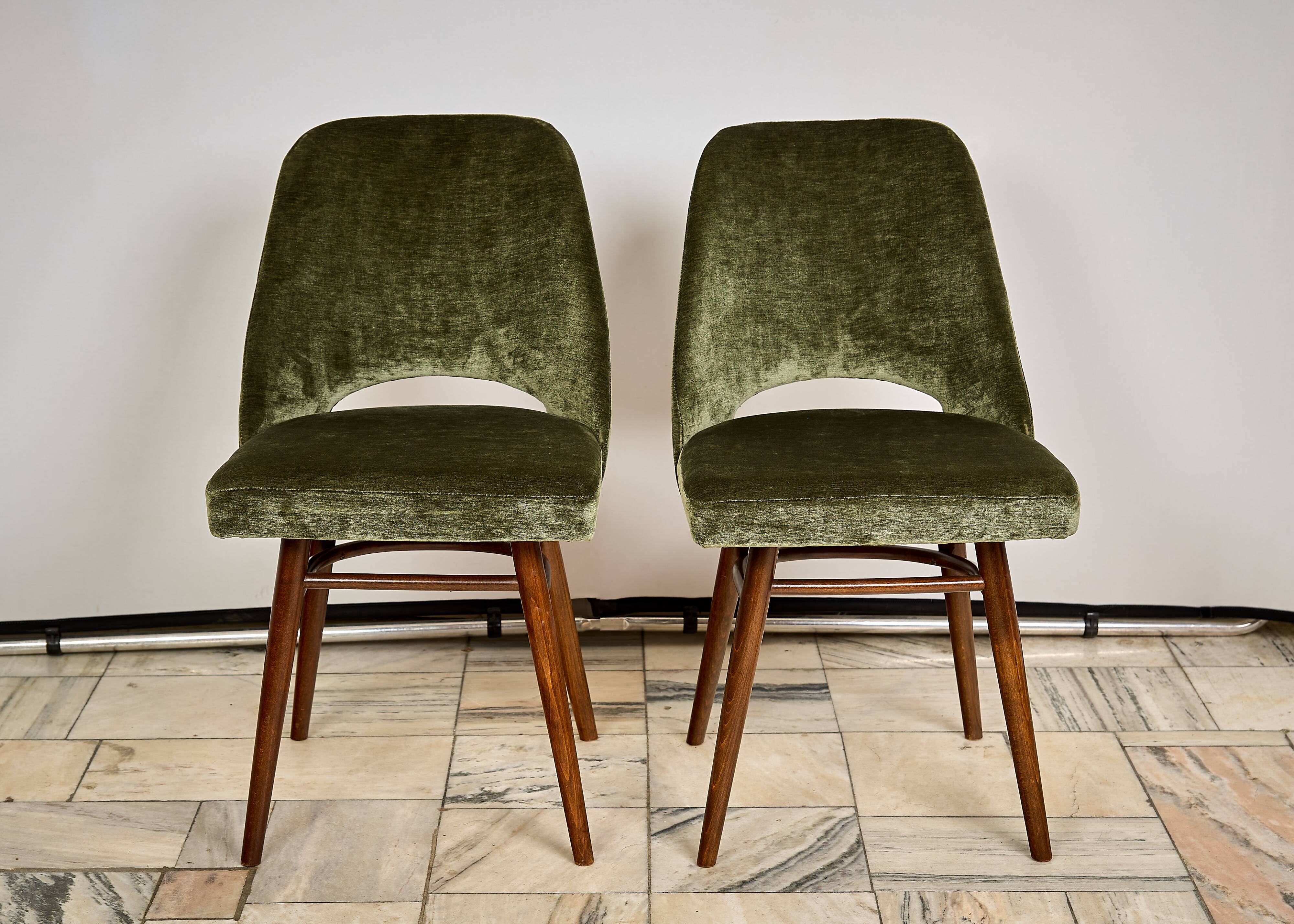 Set of four chairs designed by Radomir Hoffman, TON Czechoslovakia, 1960s.