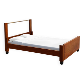 Art Nouveau bed frame attributed to De Coene, Belgium ca. 1905
