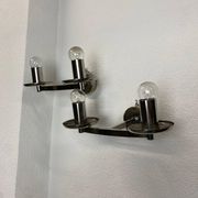 Large Bauhaus chandelier with two wall sconces.