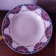 Assiettes art deco en faience : 10 plates et 11 creuses
