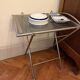 Nickel-plated metal dessert trolley