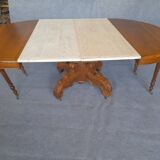 19th century central leg table with extensions