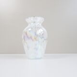 Glass vase iridescent, 80s