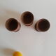 Set de 3 coquetiers en bois vintage
