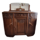 Art Deco sideboard in solid oak – Marble & mirror