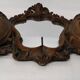 Ancien Miroir Mural Vintage Avec Rangement Imitation Bois