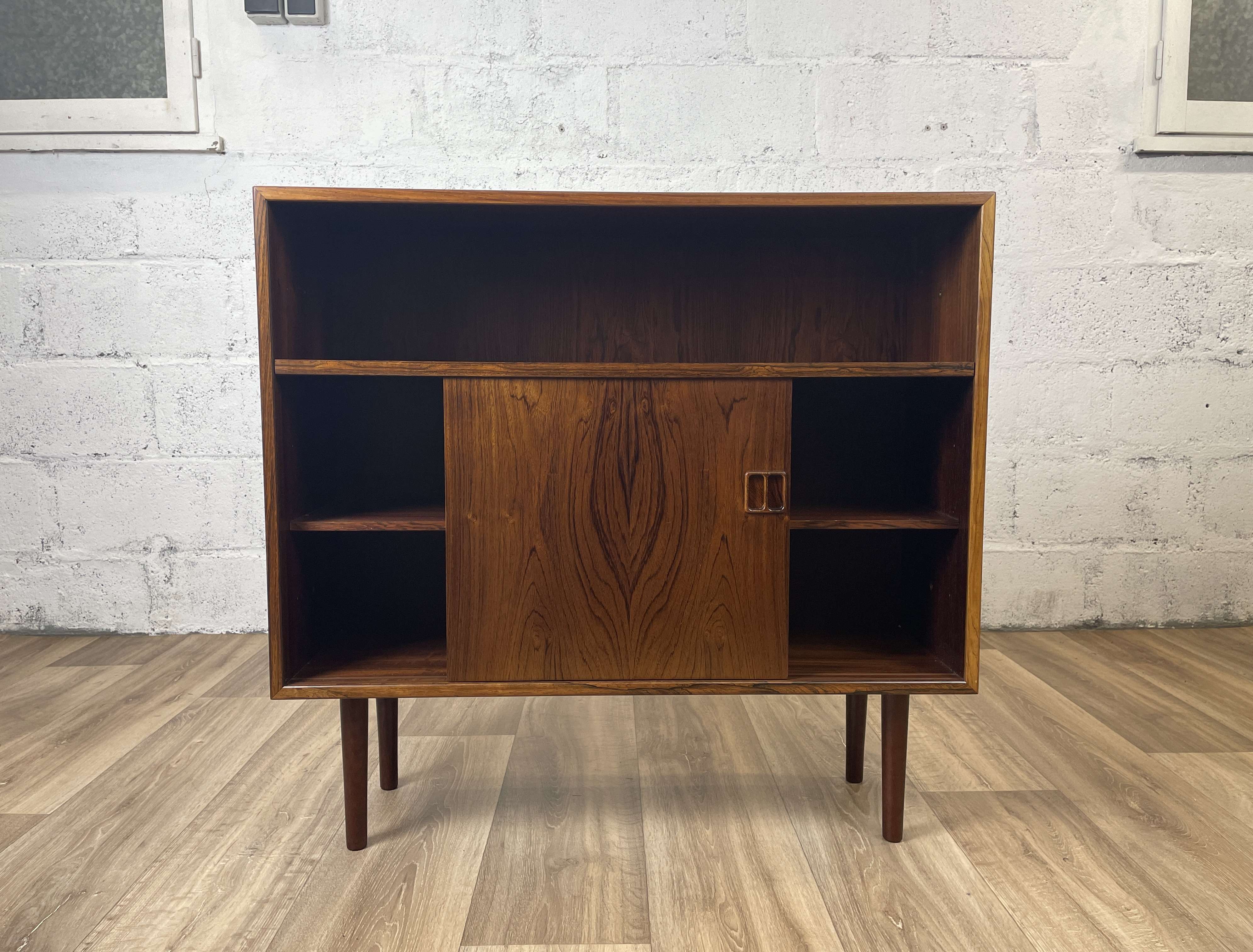 Vintage Scandinavian rosewood sideboard bookcase by Horsens Møbelfabrik, 60s