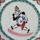 Antique plate decorated in ceramic Italy 19th Century