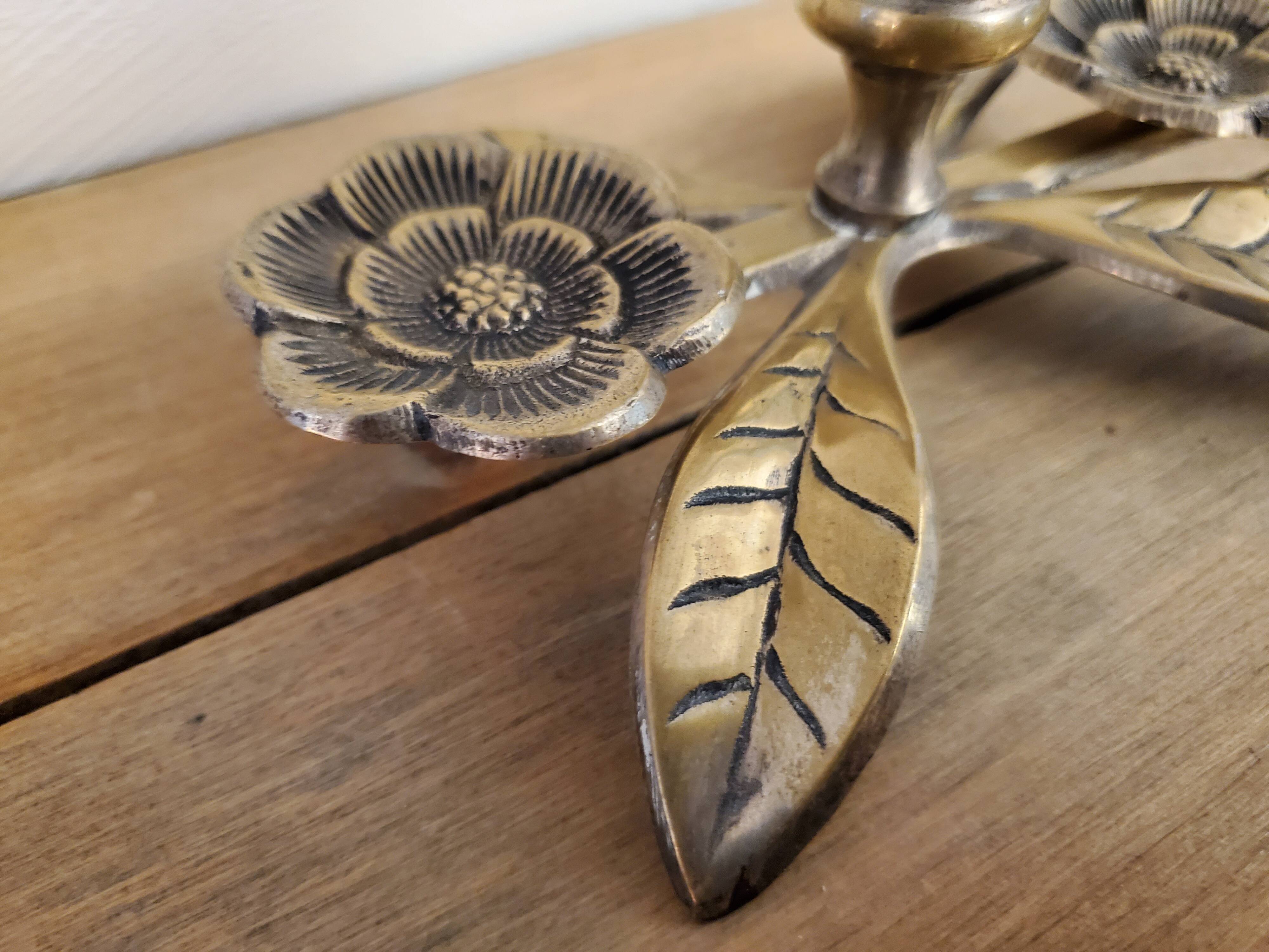 Brass candle holder