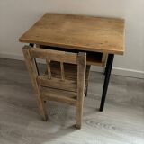 Children's desk in wood and metal