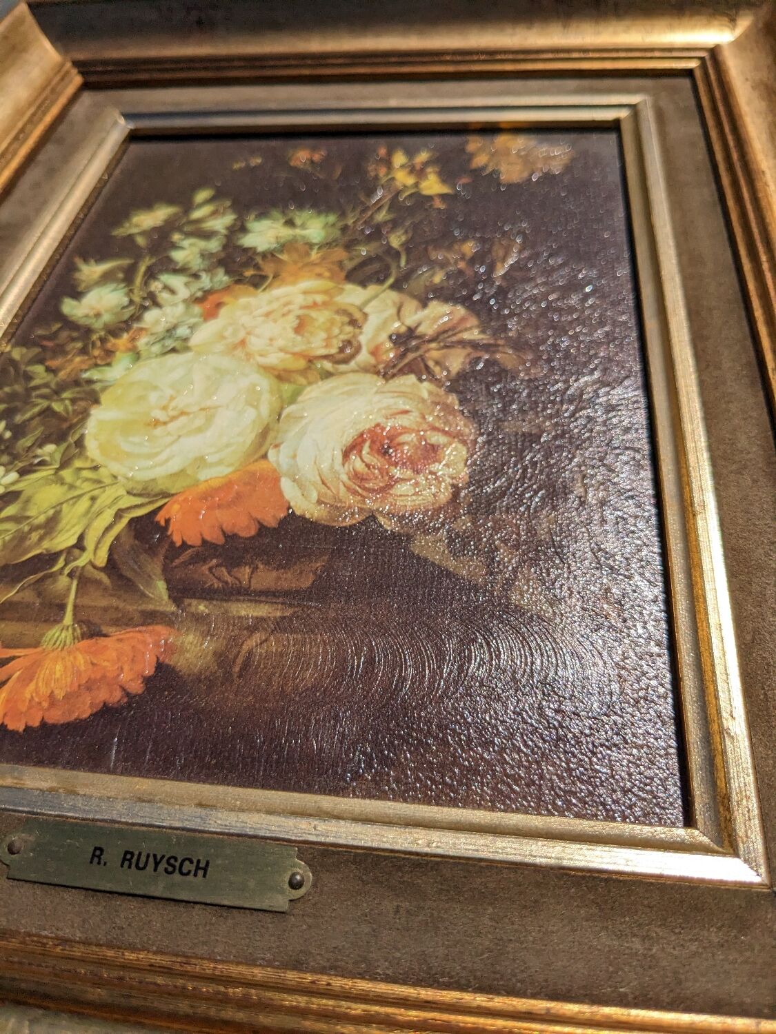 Painting of flowers by R. Ruysch