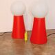 A pair of 1970s Space Age lamps | glass + plastic | E14 | vintage design
