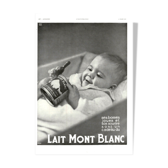 Vintage poster 30s Lait Mont Blanc