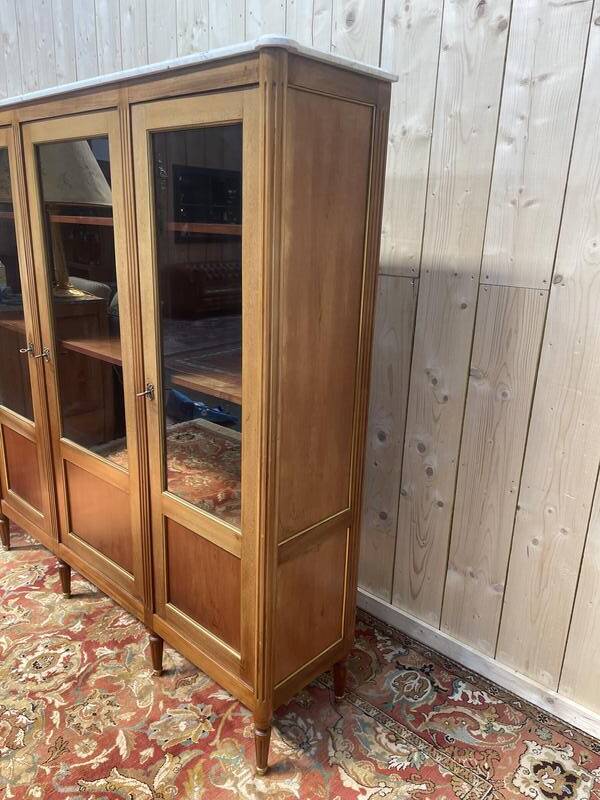 Bibliothèque - Vitrine de style Louis XVI 3 portes