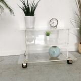 Vintage TV furniture David Lange plexiglass