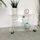 Desserte meuble télé vintage David Lange plexiglas
