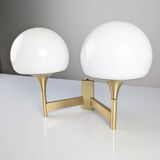 Italian Brass and Opaline Wall Sconce Sciolari, 1960s